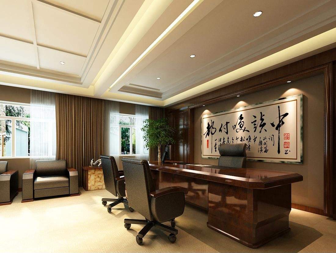 中式风格总经理办公室整体家具配套方案